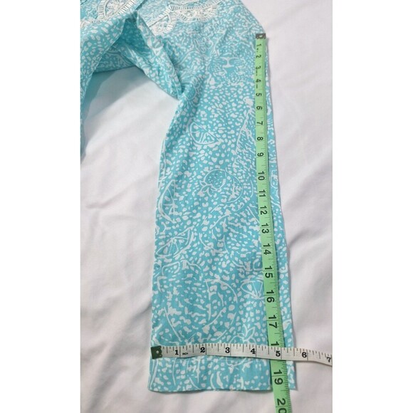 Women's Lilly Pulitzer Sarasota Tunic Aqua White Beaded Size XS - Picture 6 of 7